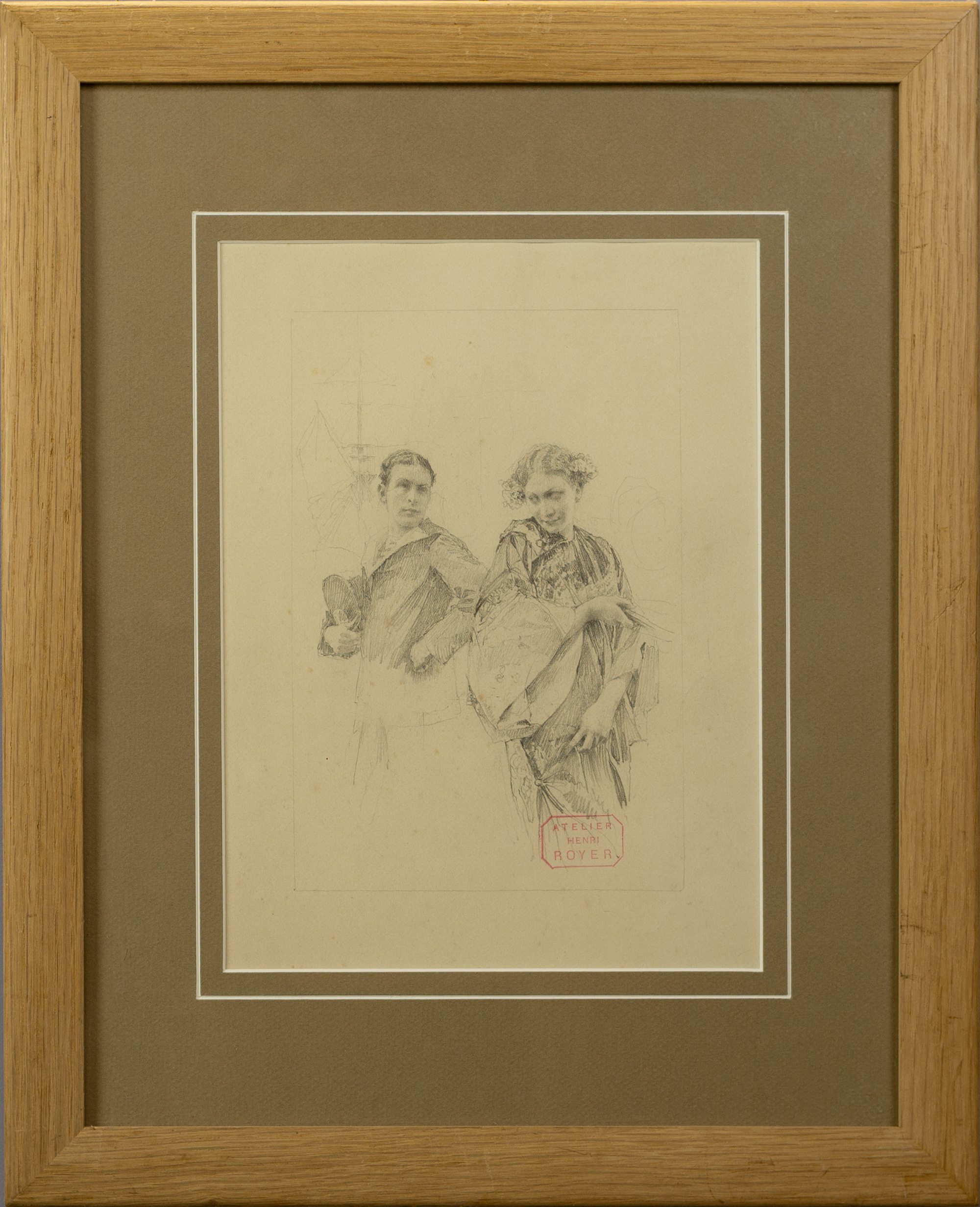 Henri Royer – Marin et femme asiatique